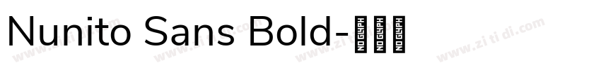 Nunito Sans Bold字体转换